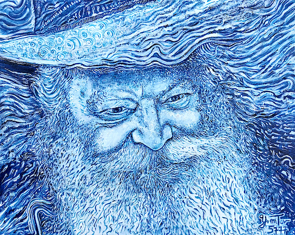 The Lubavitcher Rebbe Blue by Yom Tov Blumenthal The Lubavitcher Rebbe Blue by Yom Tov Blumenthal